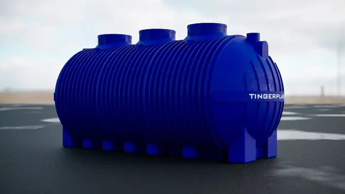 Пластиковая ёмкость TINGERPLAST PT 20, синяя