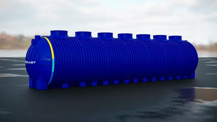 Пластиковая ёмкость TINGERPLAST PT 40, синяя