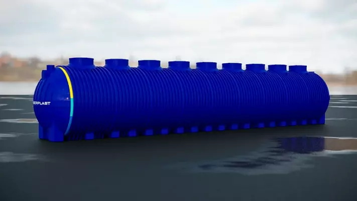 Пластиковая ёмкость TINGERPLAST PT 50, синяя