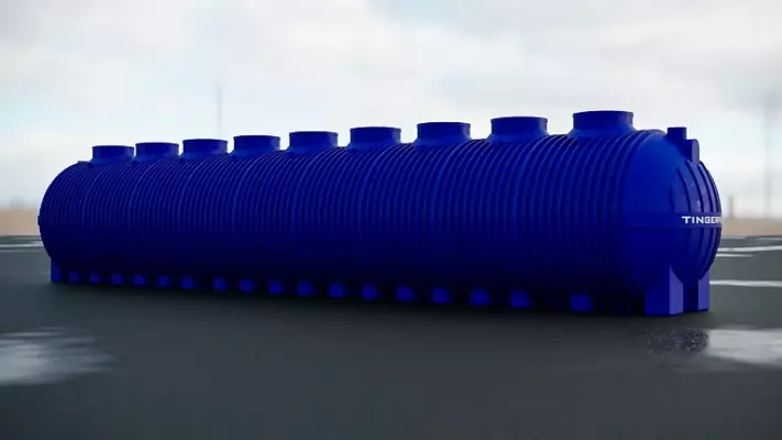 Пластиковая ёмкость TINGERPLAST PT 50, синяя